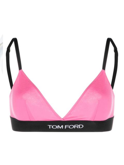 TOM FORD Pink Logo Underband Triangle Bra