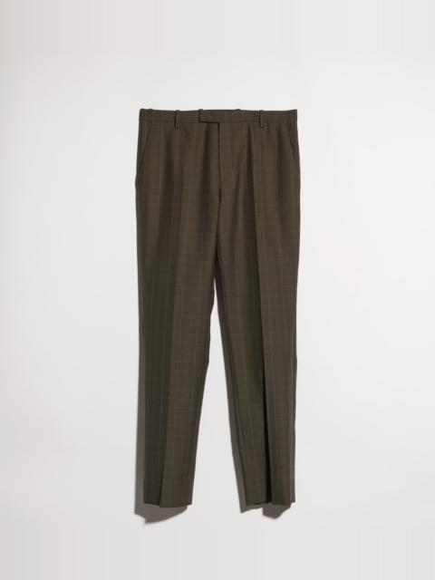 GUCCI Prince of Wales wool pants with embroidery