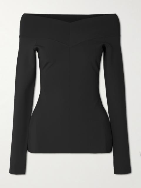 Stella McCartney Off-the-shoulder Paneled Jersey Top