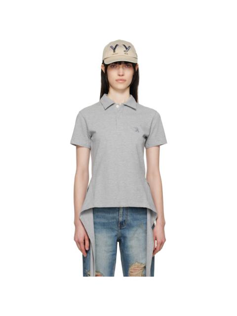 OPEN YY Gray Trim Polo