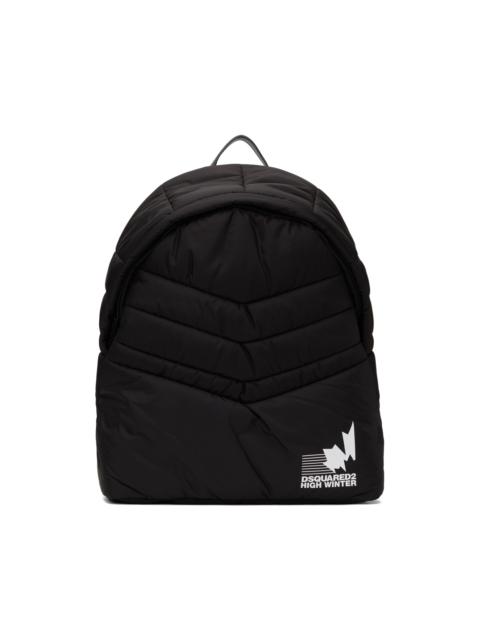 DSQUARED2 Black Padded Nylon Backpack