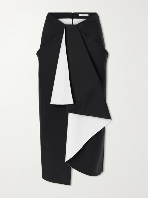 Givenchy Wool And Mohair-blend Maxi Wrap Skirt