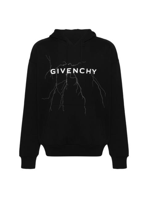 Givenchy thunderbolt-print cotton hoodie