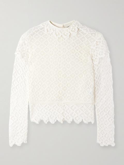 Isabel Marant Ludivine Layered Cotton Guipure Lace Top
