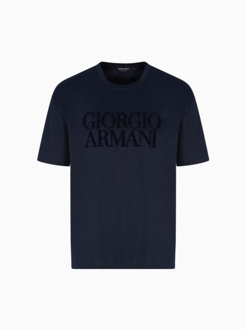 COTTON-INTERLOCK T-SHIRT WITH EMBROIDERED LOGO