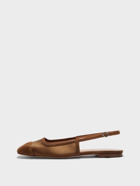 Aeyde Geraldine Satin Toe-Cap Flats