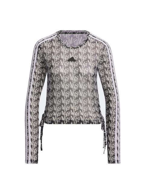 adidas (WMNS) adidas Dance Long Sleeve T-Shirt 'Black White' JI9790