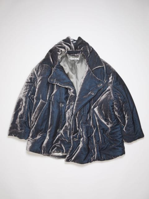 Acne Studios Velvet padded jacket - Silver blue