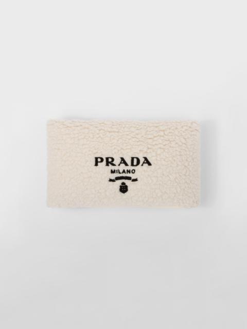 Prada Faux-fur cashmere and wool throw pillow