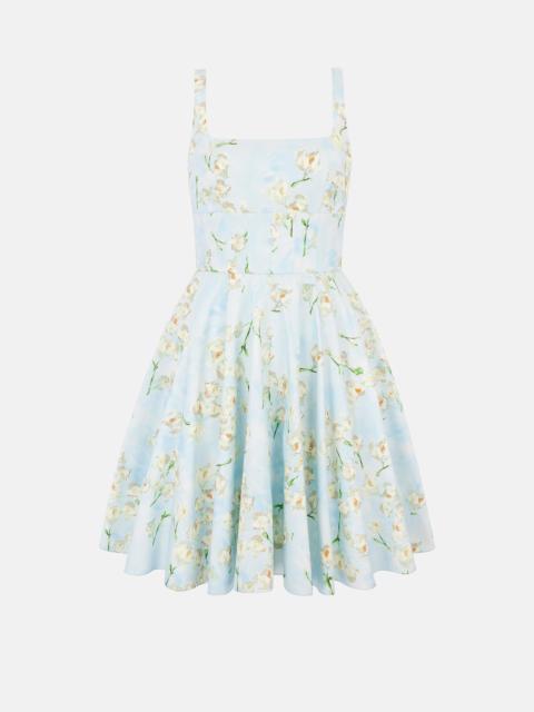 EMILIA WICKSTEAD Mini Mona Dress with Little Lillie's on Blue Cotton