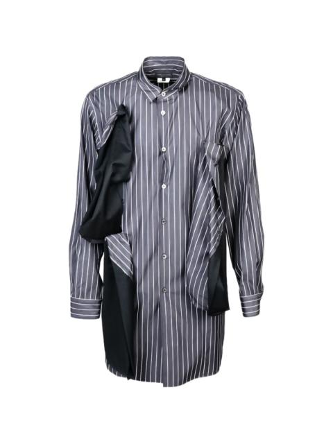 Comme des Garçons Homme Plus striped panelled shirt