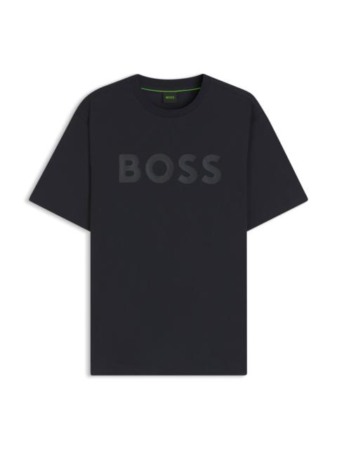 BOSS COTTON T-SHIRT WITH TONAL LOGO