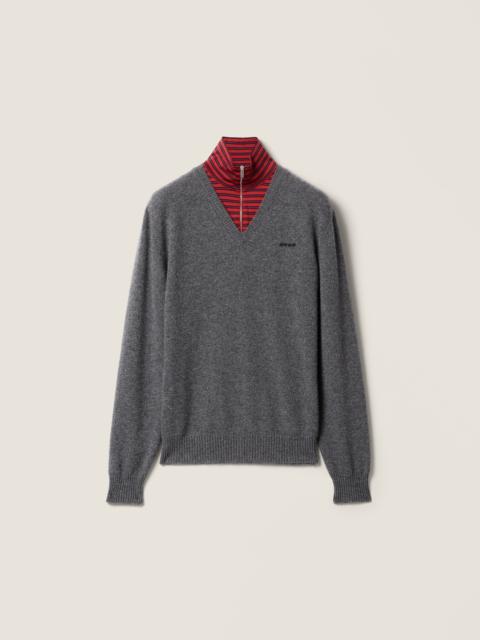 Miu Miu Cashmere and jersey sweater