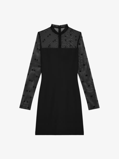 Givenchy MOCK NECK DRESS IN BI-MATERIAL 4G PATTERN