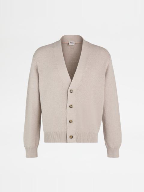 Tod's CARDIGAN IN COTTON - BEIGE