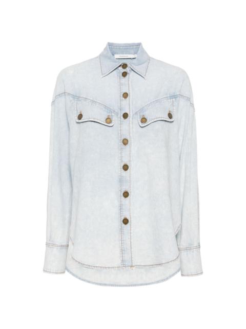 drop-shoulder denim shirt