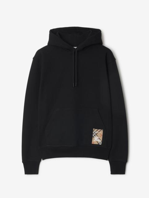 Burberry Check Label Cotton Hoodie