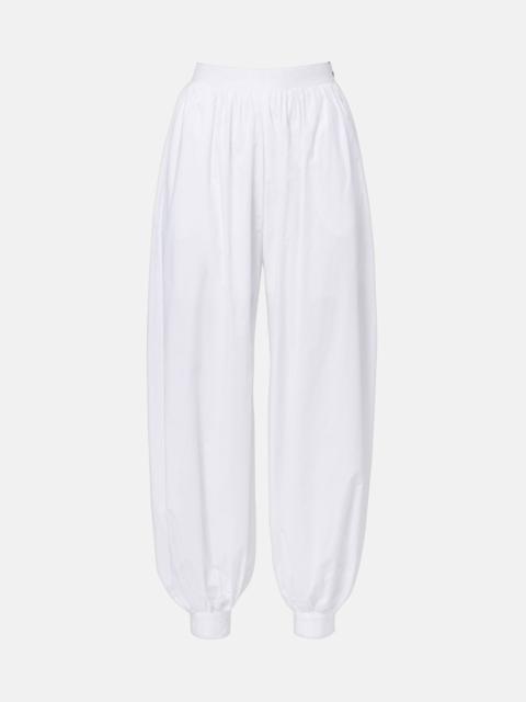 ROTATE Nicola high-rise cotton poplin balloon pants