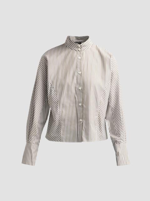 rag & bone Women's Dustin Stripe Poplin Shirt - Light Brown Stripe