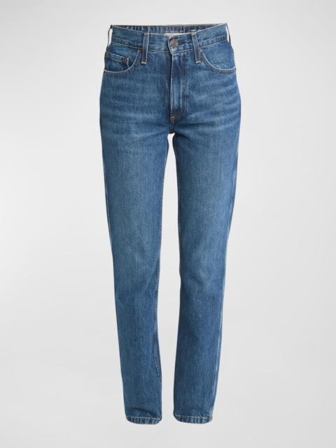 CO High-Rise Tapered Straight-Leg Denim Jeans