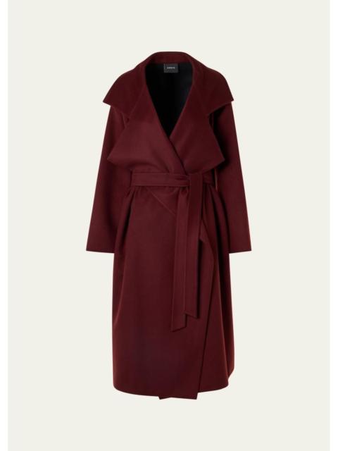 AKRIS Tasha Cashmere Double-Face Wrap Coat