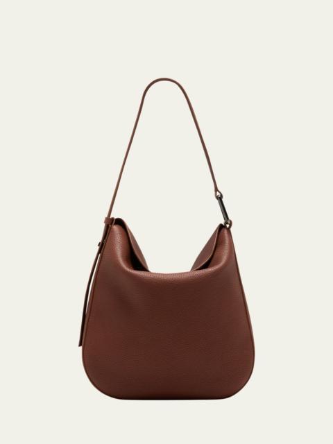 AKRIS Anna Medium Leather Hobo Bag