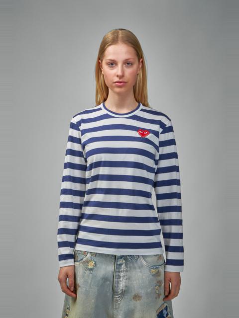 Comme des Garçons PLAY T-Shirt Rhinostone Emblem Rhinestone Heart