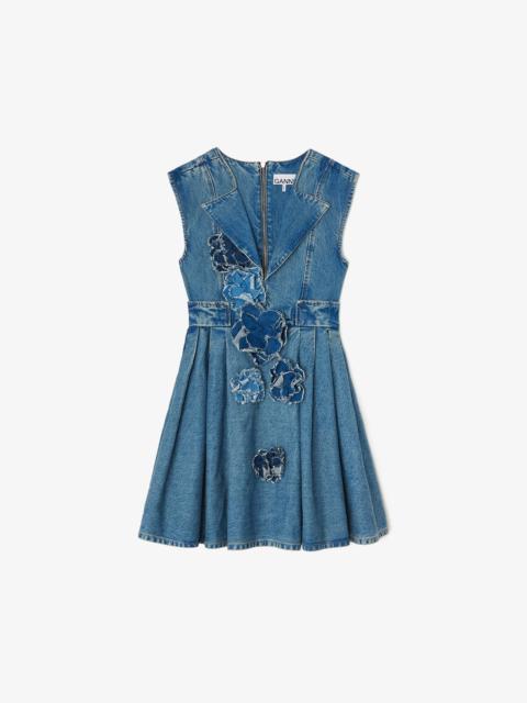 GANNI DRESS IN RIGID DENIM