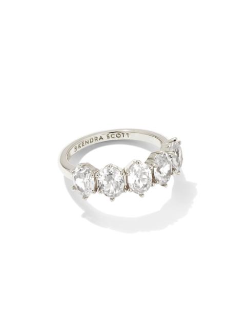 KENDRA SCOTT Cailin Silver Crystal April Band Ring