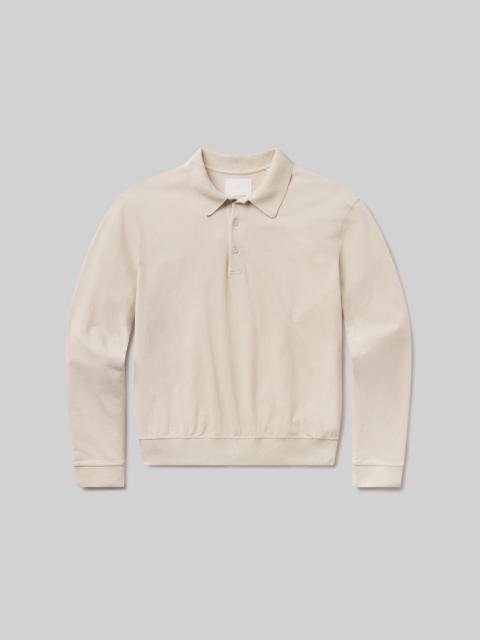 Citizens of Humanity Long Sleeve Banded Polo In Almond