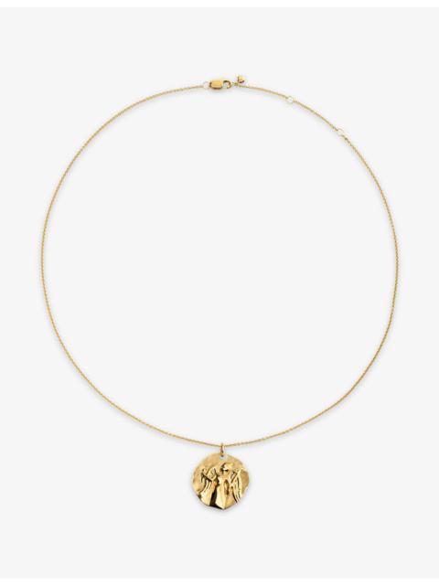 MONICA VINADER Virgo Zodiac 18ct Yellow Gold Vermeil Pendant Necklace
