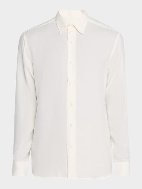 Brioni Men's Cotton and Cashmere Sport Shirt