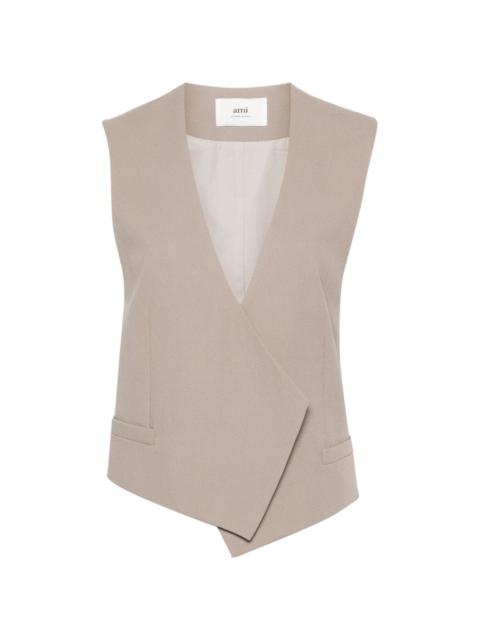 crepe wool waistcoat