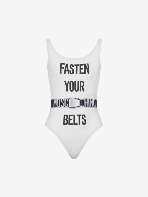 Moschino FASTEN YOUR BELTS ONE-PIECE SWIMSUIT