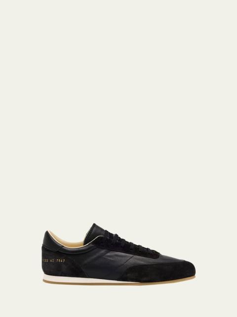 Men's Leather and Suede Runner Sneakers