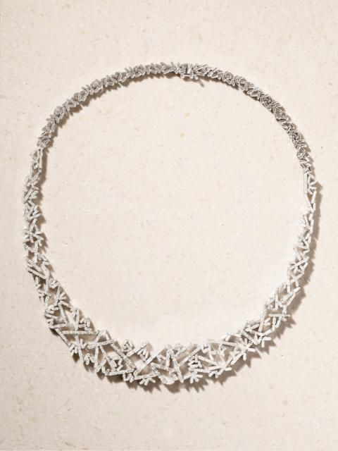 SUZANNE KALAN 18-karat White Gold Diamond Necklace