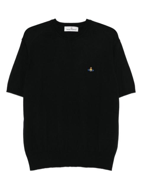 Vivienne Westwood logo-embroidered short-sleeve sweater