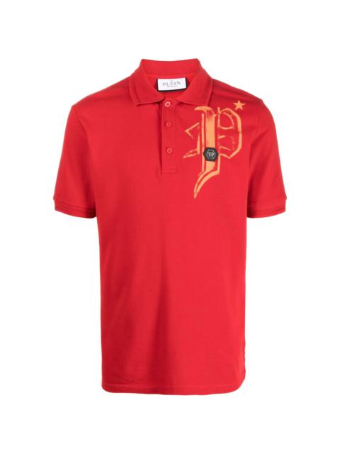 PHILIPP PLEIN Skull & Bones jersey polo shirt