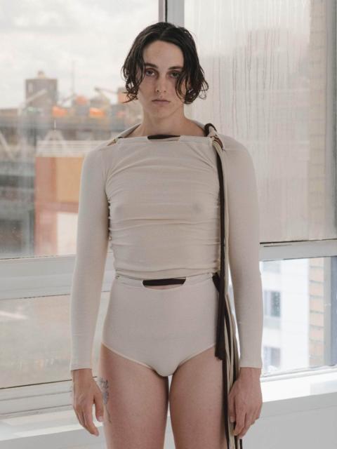 BASERANGE Circ Long Sleeve Tee - Organic Cotton Rib