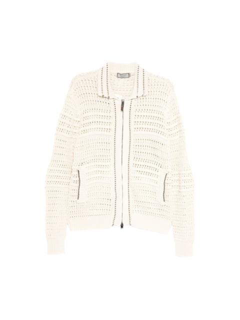 Canali ZIP KNITTED CARDIGAN