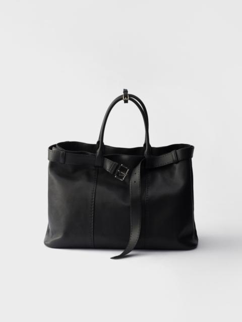 Prada Prada Buckle antiqued nappa leather bag
