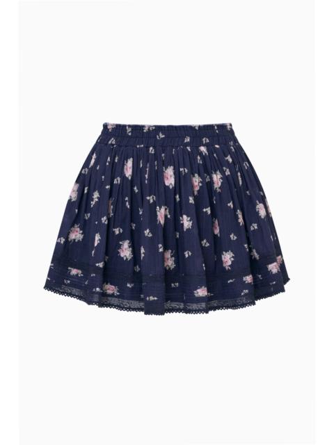LoveShackFancy Kressler Floral Cotton Skirt