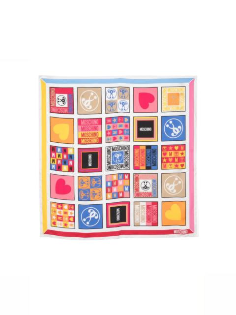 Moschino geometric-print scarf
