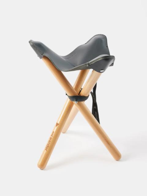 and Wander Takibi leather and wood stool