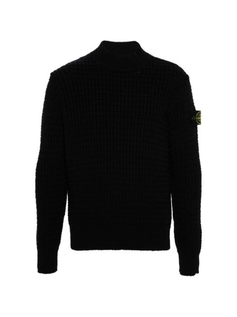 Compass-badge 3D-knit jumper