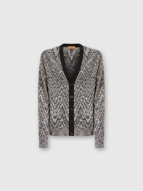 Missoni Slub pattern wool cardigan