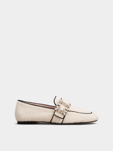 Roger Vivier Mini Broche Vivier Buckle Loafers in Fabric
