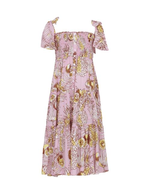 Poupette St Barth Long Dress Triny for girls - Pink Karibia