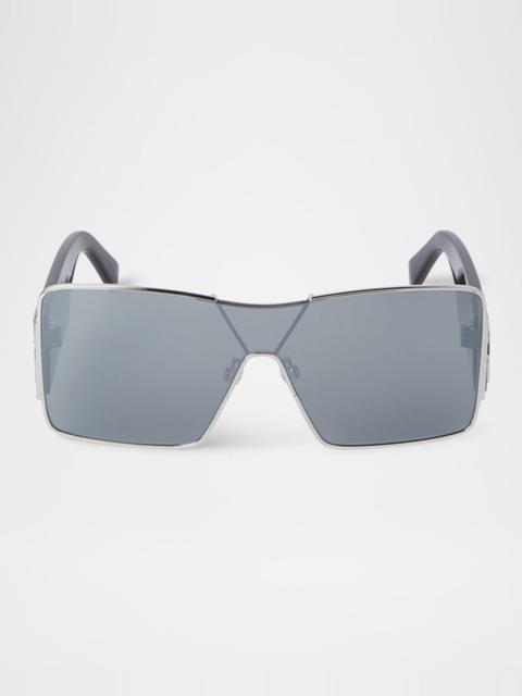 Off-White Men's Aspen Metal and Plastic Shield Sunglasses
