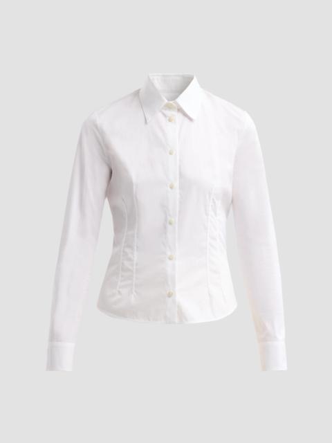 Jil Sander Women's Slim-Fit Cotton Poplin Shirt - Optic White